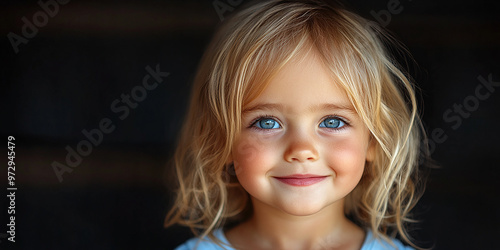 Portrait of a beautiful little girl looking at the camera