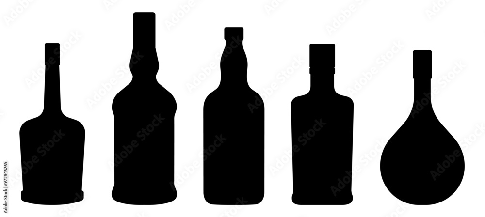 alcoholic beverage bottle silhouette alcoholic beverage bottle silhouette