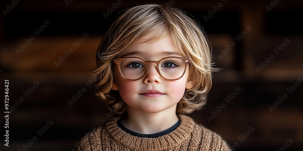 Portrait of a cute little boy with glasses Portrait of a cute little boy with glasses