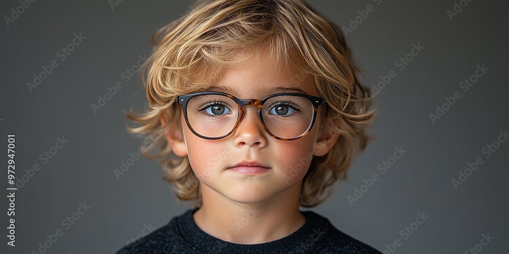 Portrait of a cute little boy with glasses Portrait of a cute little boy with glasses