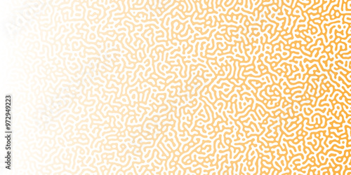 Abstract Reaction-diffusion Turing pattern natural texture in coral orange gradient colour scheme. Linear design with biological shapes. Organic lines in memphis. abstract turing organic wallpaper.	