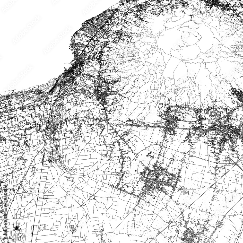 Naklejka premium 3D illustration of city and urban in Pompeii Italy