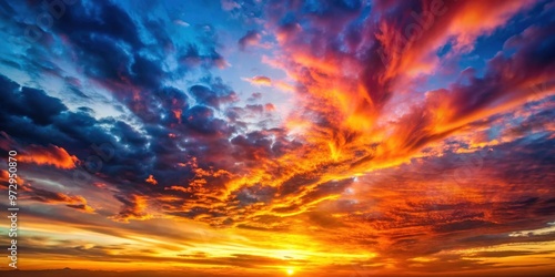 Dramatic, colorful, vivid sunset or sunrise sky background, sunset, sunrise, dramatic, colorful, vivid, sky, background, landscape