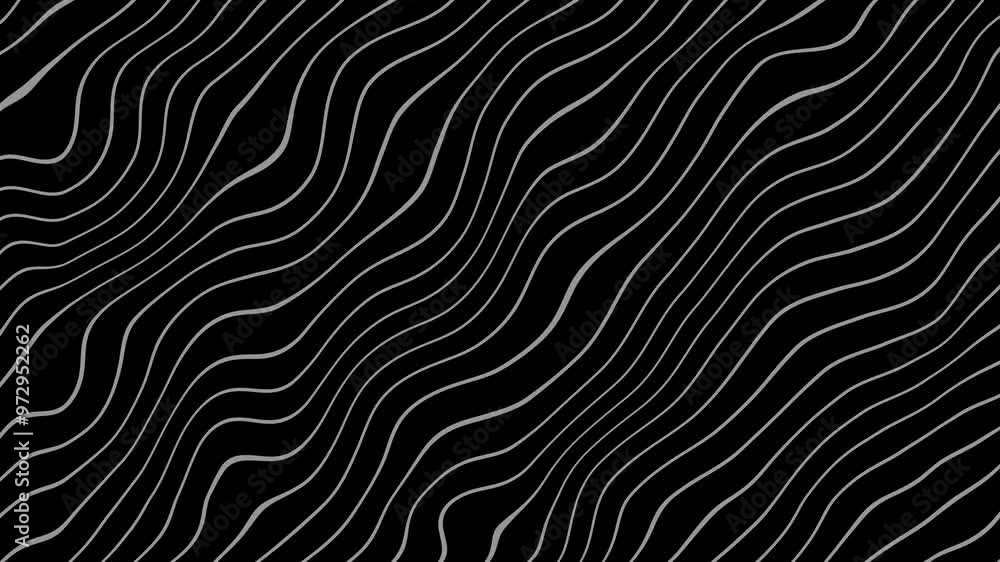 Gray Wavy Line Background Animation | Black Screen | 4K Seamless Loop Gray Wavy Line Background Animation | Black Screen | 4K Seamless Loop