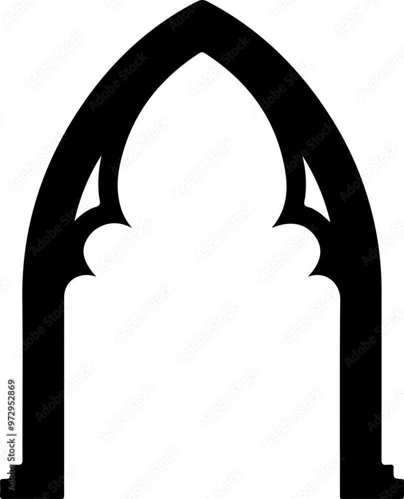 Gothic Arch Design Silhouette Gothic Arch Design Silhouette