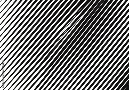 Tailoring concept. Image for your design close-up texture of black and white striped silk fabric at an angle.