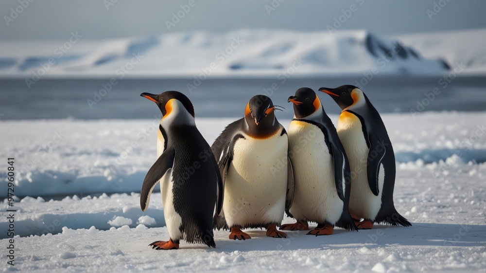 Obraz premium emperor penguin in polar regions