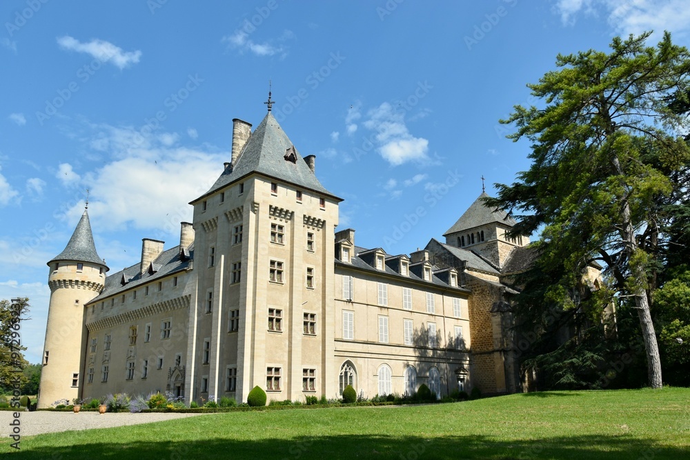 L’abbaye de Loc-Dieu vue depuis le parc L’abbaye de Loc-Dieu vue depuis le parc