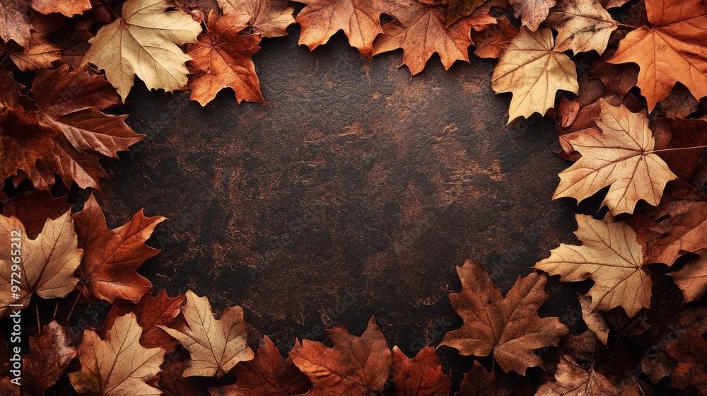 Autumn leaves background with copy space Autumn leaves background with copy space