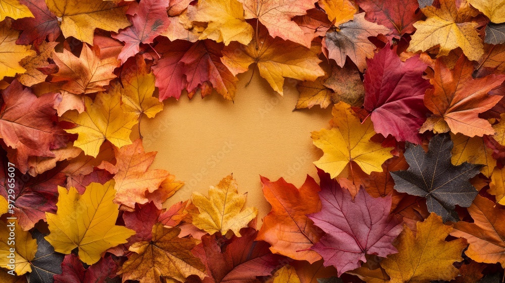 Autumn leaves background with copy space Autumn leaves background with copy space