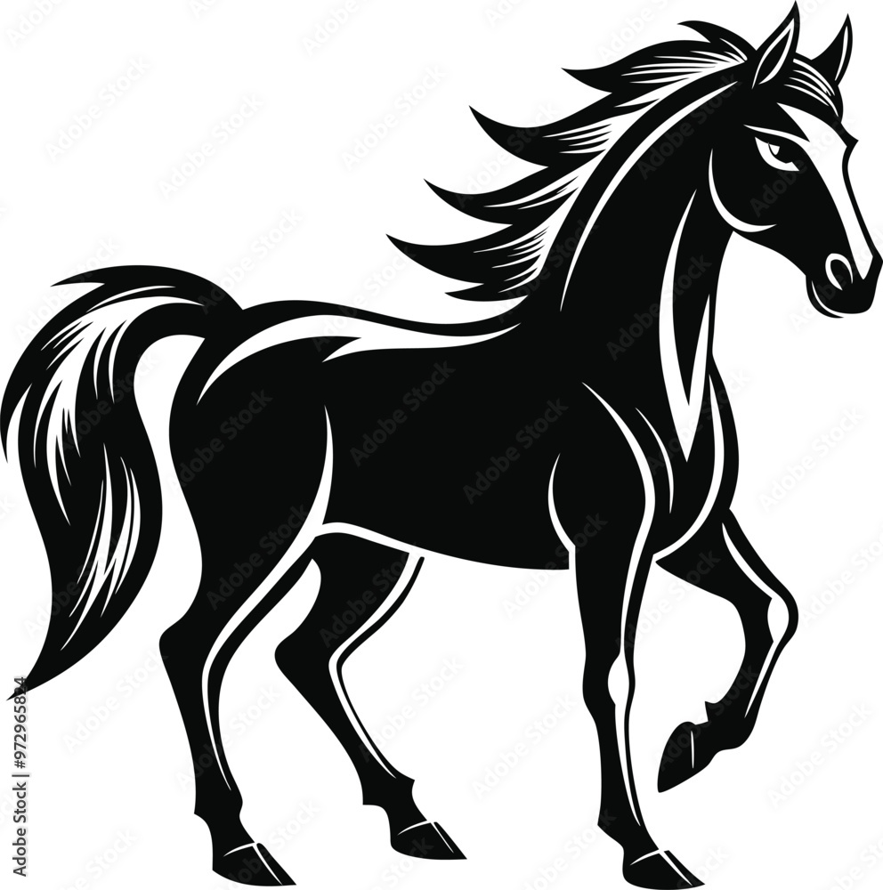 Horse silhouette vector Horse silhouette vector