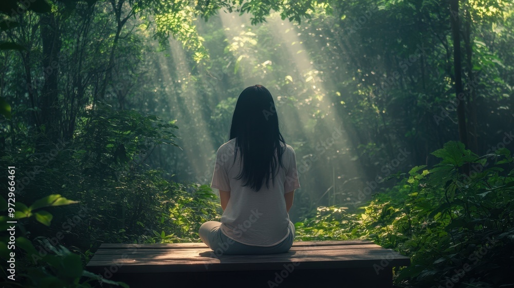 The Woman in Serene Nature The Woman in Serene Nature