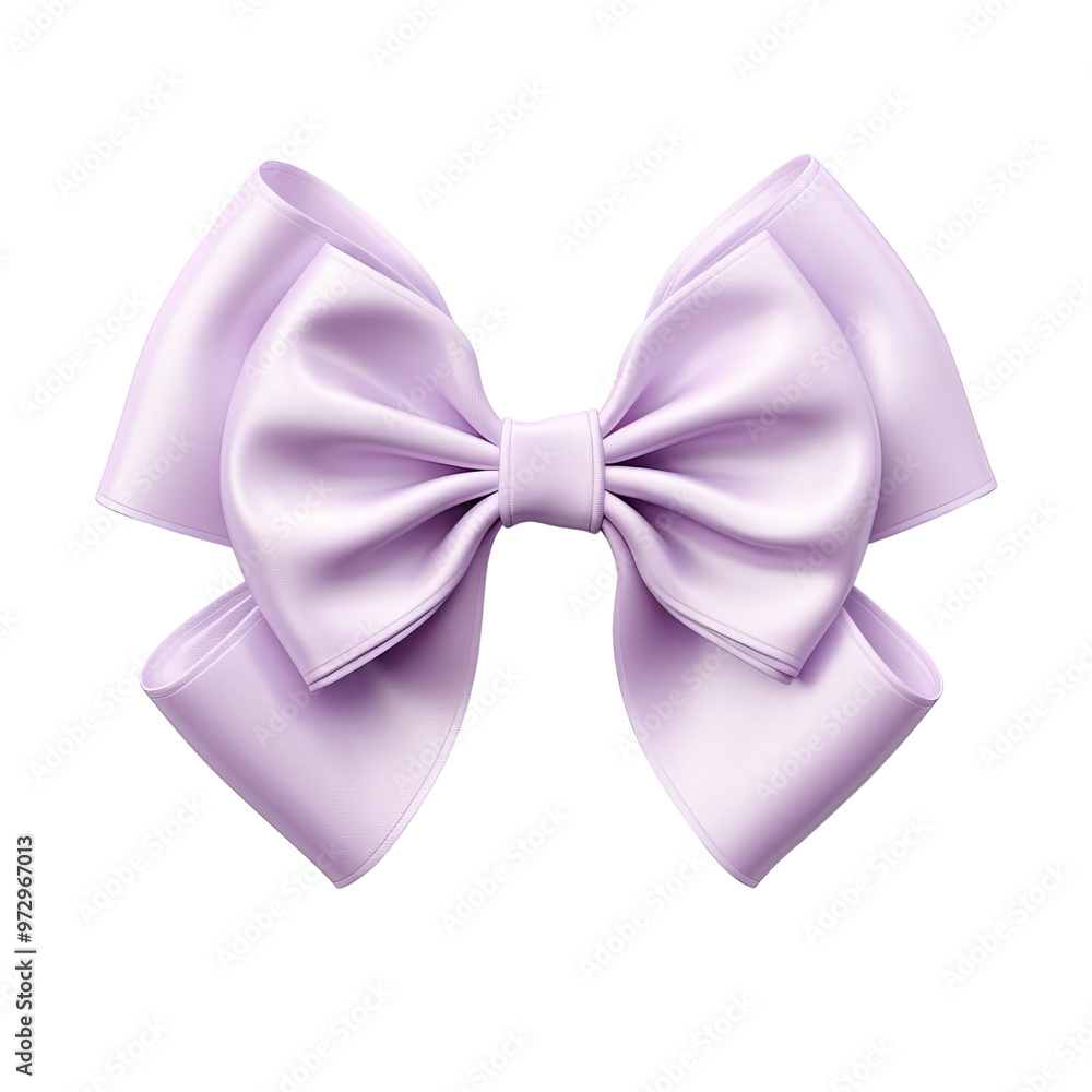 Elegant Lilac Bow with Soft Satin Texture and Flowing Ribbons Elegant Lilac Bow with Soft Satin Texture and Flowing Ribbons