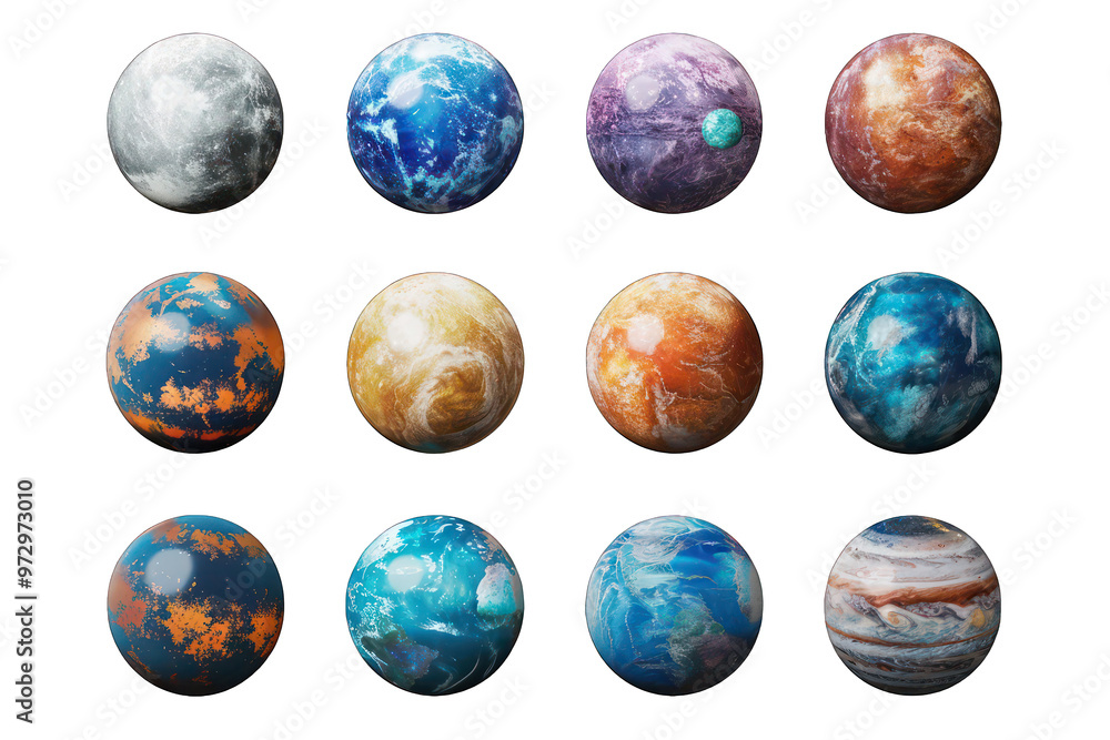 Collection of Textured Spherical Planet-Like Objects PNG Collection of Textured Spherical Planet-Like Objects PNG