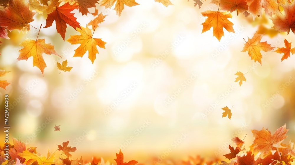 Autumn leaves background with copy space Autumn leaves background with copy space