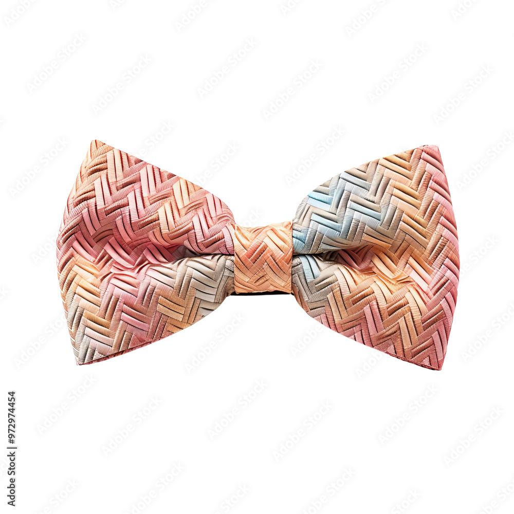 Stylish Textured Bow Tie with Colorful Zigzag Pattern Design Stylish Textured Bow Tie with Colorful Zigzag Pattern Design