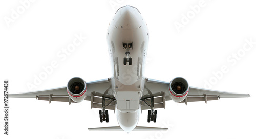 PNG Airplane flying undercarriage detailed view