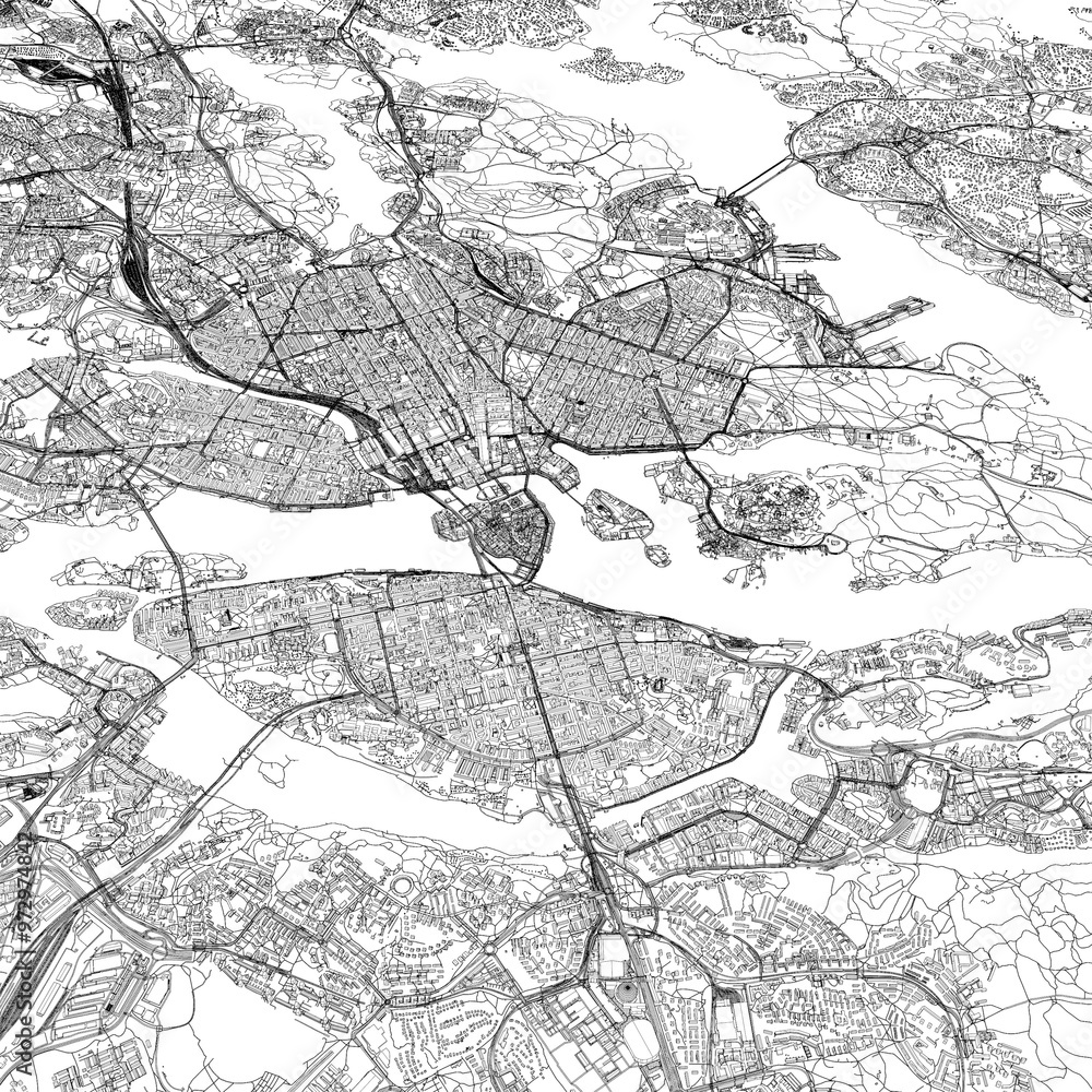 3D illustration of city and urban in Stockholm Sweden 3D illustration of city and urban in Stockholm Sweden