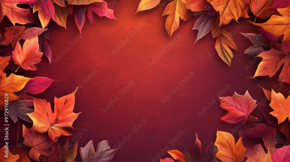 Autumn leaves background with copy space Autumn leaves background with copy space