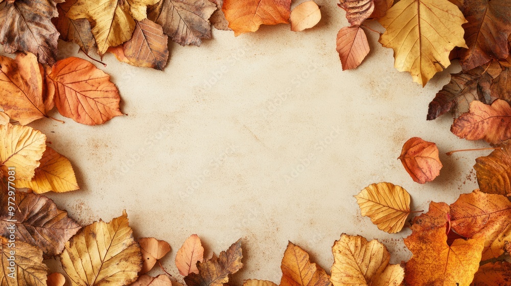 Autumn leaves background with copy space Autumn leaves background with copy space