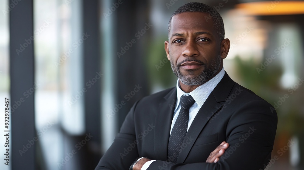 confident black businessperson, mature corporate manager in the office, leadership and executive role, professional portrait confident black businessperson, mature corporate manager in the office, leadership and executive role, professional portrait