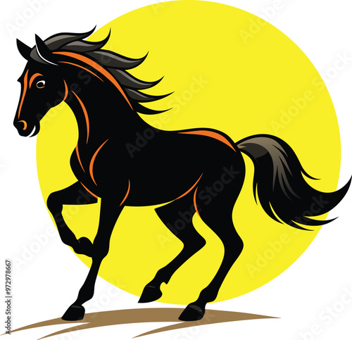 Horse silhouette vector