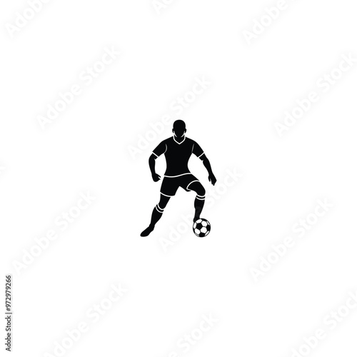 soccer player silhouette