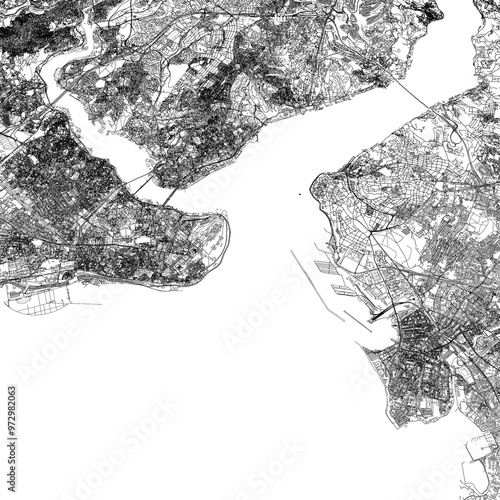 Photography 3D illustration of city and urban in Istanbul Turchia