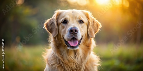 Friendly and loyal Golden Retriever dog, canine, pet, animal, fur, cute, friendly, loyal, retriever, purebred, obedient photo