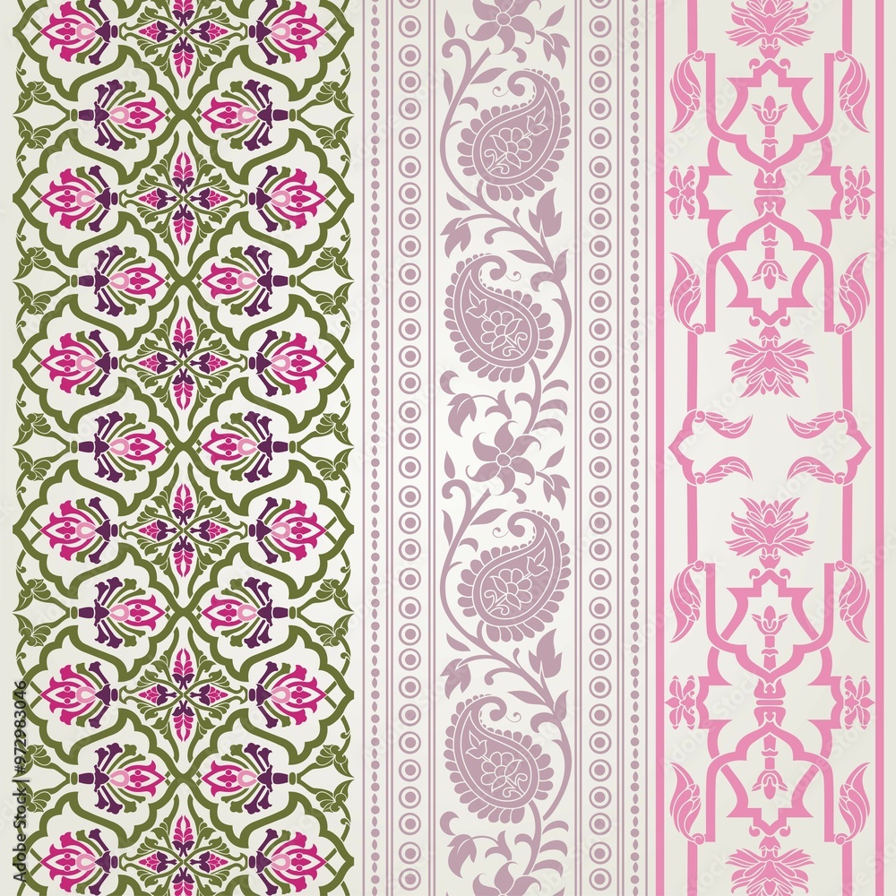wedding card design, traditional paisley floral pattern , royal India wedding card design, traditional paisley floral pattern , royal India