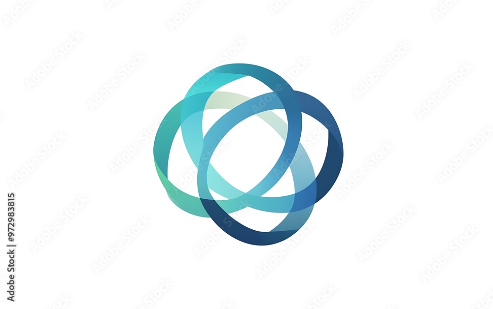 Eternal Flow - Abstract Logo Symbolizing Life's Continuous Cycle with Intertwined Circles in Modern Design Eternal Flow - Abstract Logo Symbolizing Life's Continuous Cycle with Intertwined Circles in Modern Design