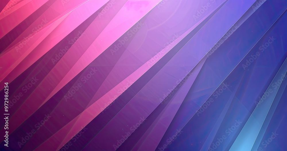 Obraz premium A vibrant, abstract design featuring layered geometric shapes in shades of pink and blue, ideal for backgrounds or digital art.
