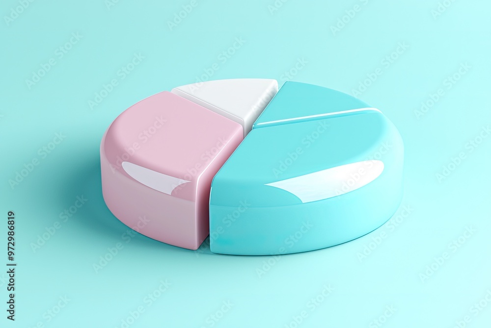 A modern pie chart in pastel colors showcasing data segmentation, ideal for presentations and reports. A modern pie chart in pastel colors showcasing data segmentation, ideal for presentations and reports.