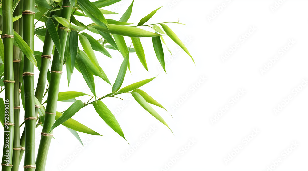 Green bamboo with leaves isolated on white background with clipping path and full depth of field isolated on white background
Green bamboo with leaves isolated on white background with clipping path and full depth of field isolated on white background