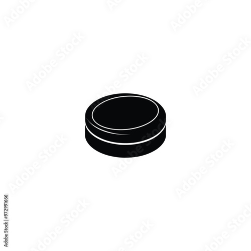 a blank hockey puck