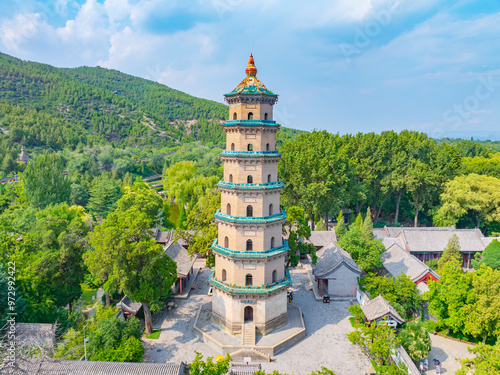 The Relics Pagoda of Jin Temple in Taiyuan, Shanxi photo