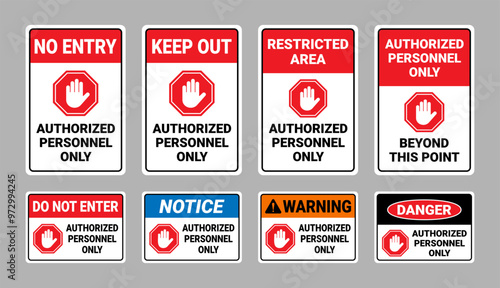 Authorized Personnel Only Sign Collection