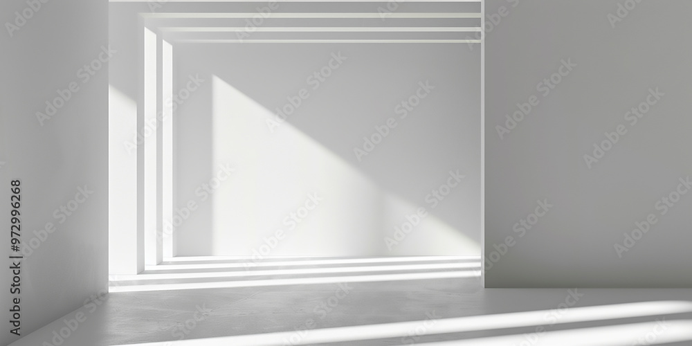 Minimalistic room with white wall, suitable for interior design projects Minimalistic room with white wall, suitable for interior design projects