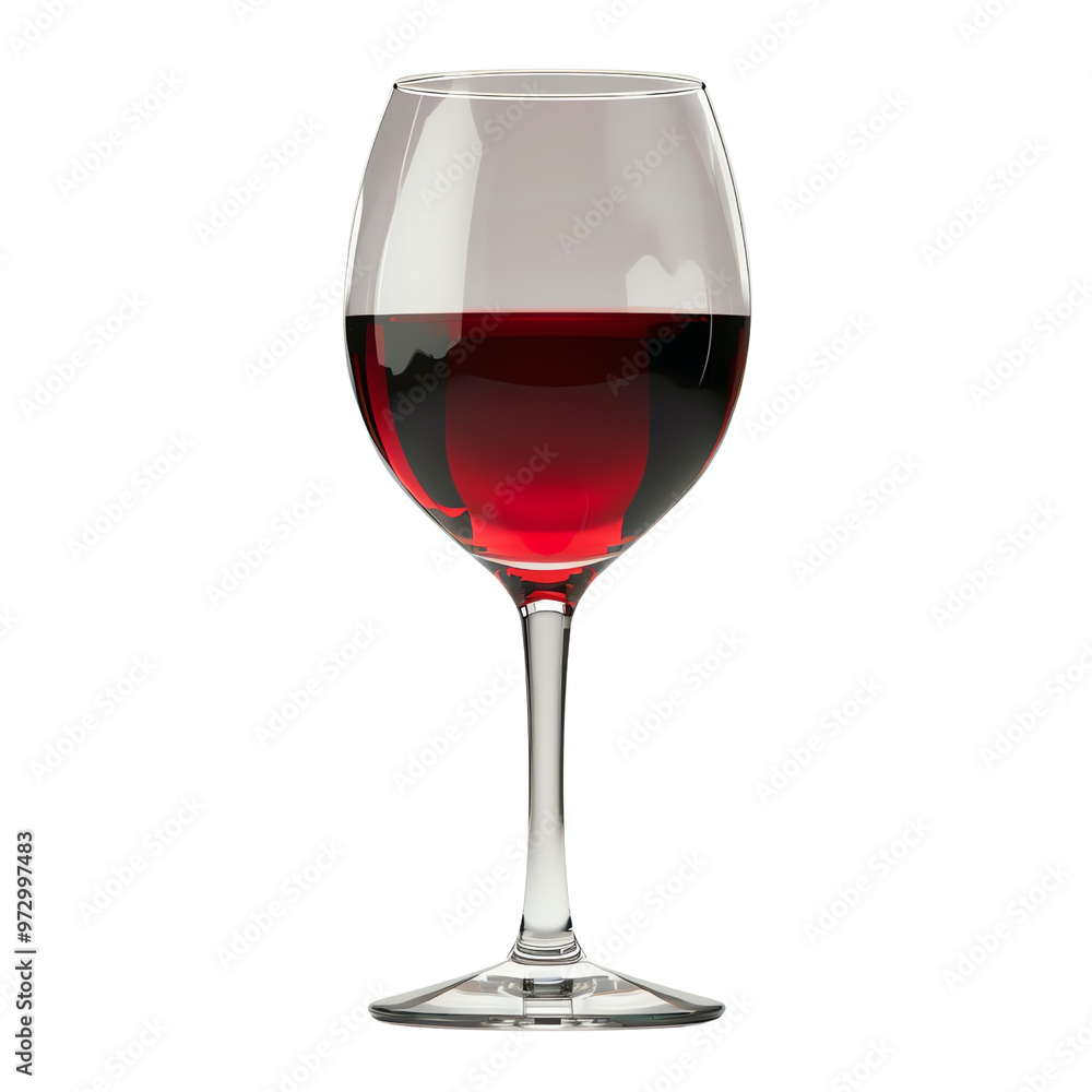 Elegant glass of red wine isolated on white background, perfect for wine tasting and lifestyle imagery. Elegant glass of red wine isolated on white background, perfect for wine tasting and lifestyle imagery.