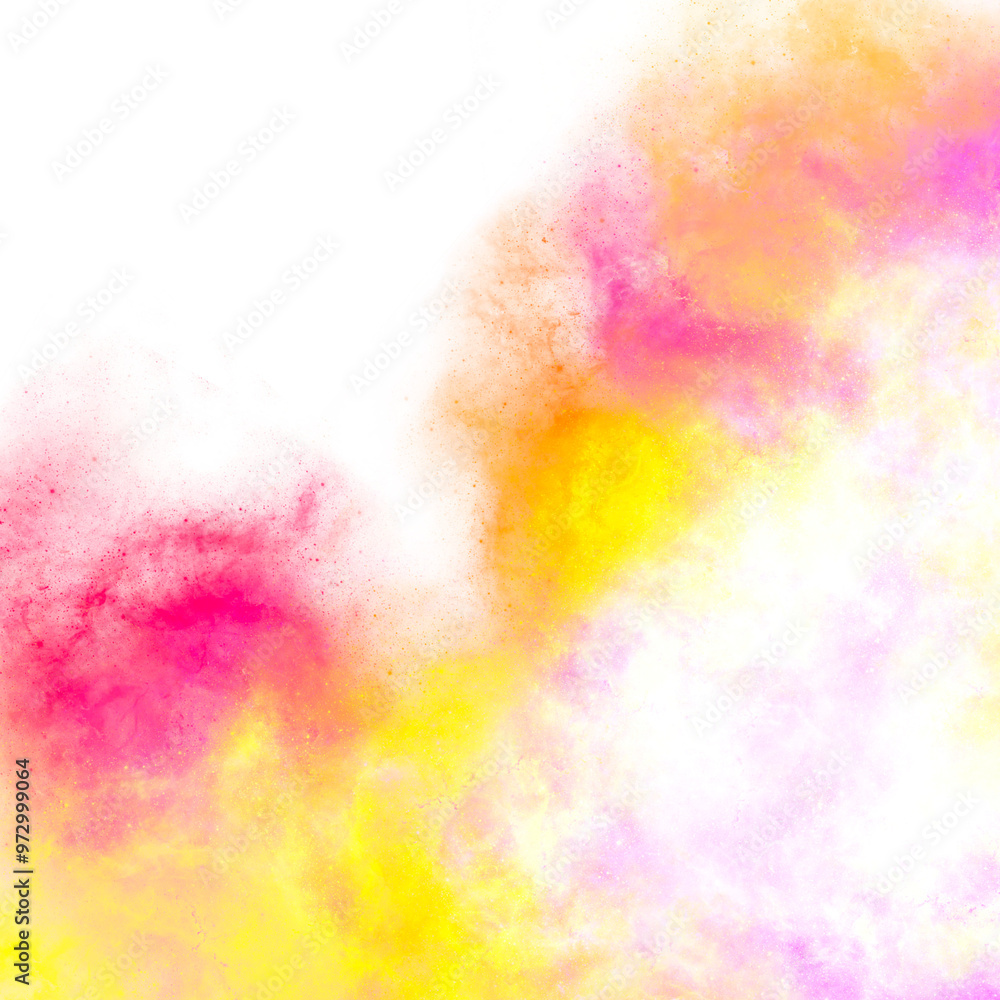Galaxy Abstract Watercolor Splash in Pink and Yellow Galaxy Abstract Watercolor Splash in Pink and Yellow