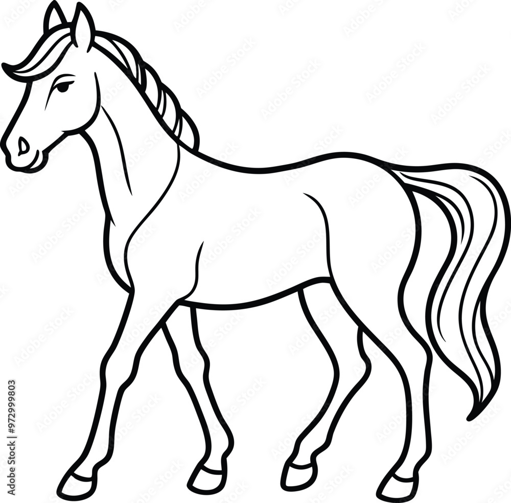 Obraz premium Horse silhouette vector