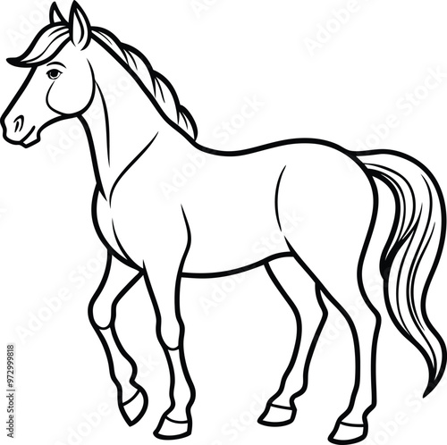 Horse silhouette vector