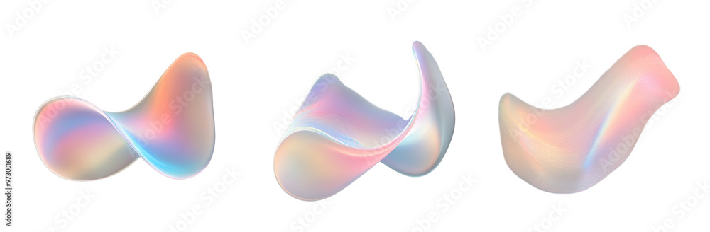 A vibrant display of abstract shapes with smooth curves and pastel colors. A vibrant display of abstract shapes with smooth curves and pastel colors.