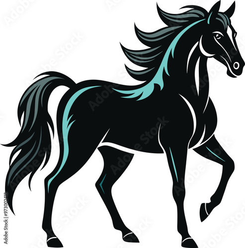 Horse silhouette vector