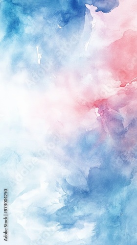 A beautiful abstract background featuring soft blue and pink watercolor textures, perfect for creative projects.
