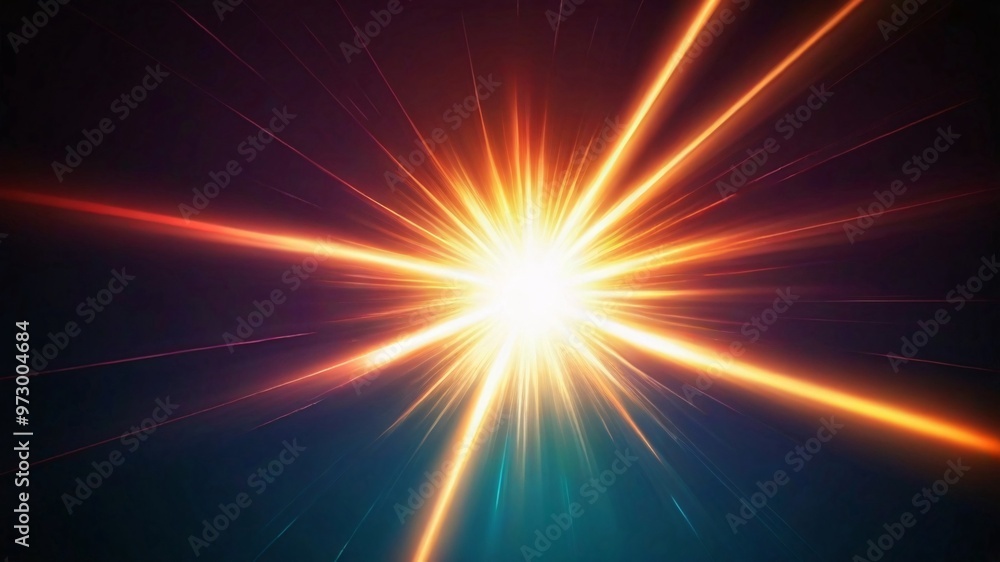 Abstract light burst with orange and yellow rays. Abstract light burst with orange and yellow rays.