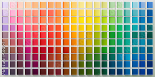 Plakat unique flat color swatch chart
