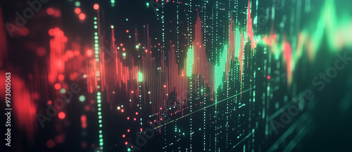 Stock trend chart, technology trend line chart