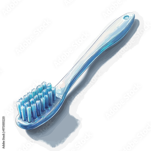 toothbrush on a white background. 3d render illustration.