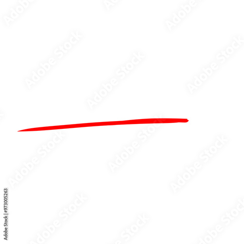 Red brush stroke underline